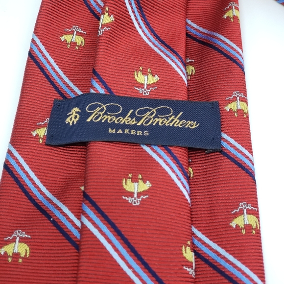 Brooks Brothers Golden Fleece Logo Silk Tie - Picture 3 of 4